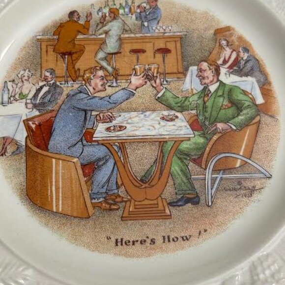 Set of 4  Luncheon/Salad Plates  "English Toasting":Fondeville Ambassador Plates - Picture 13 of 16